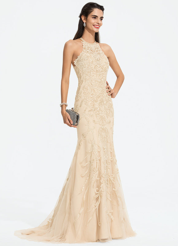 Robe de Soirée Sirène Écrue - gallery 2