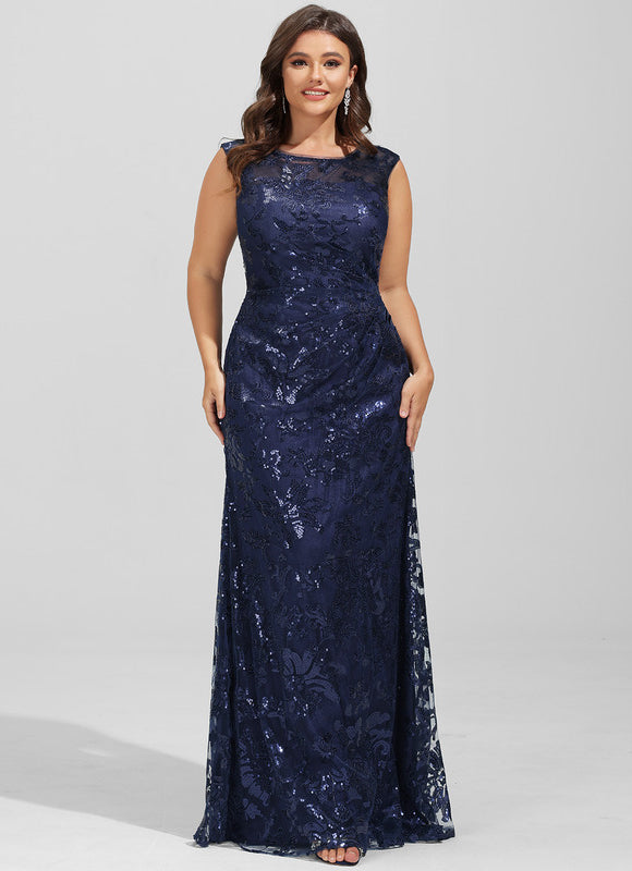 Robe Longue Bleue Pailletée Soirée - gallery 4