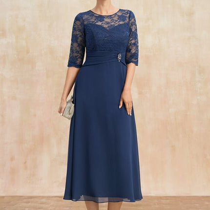 Robe de Soirée Marine Élégante