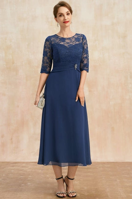 Robe de Soirée Marine Élégante