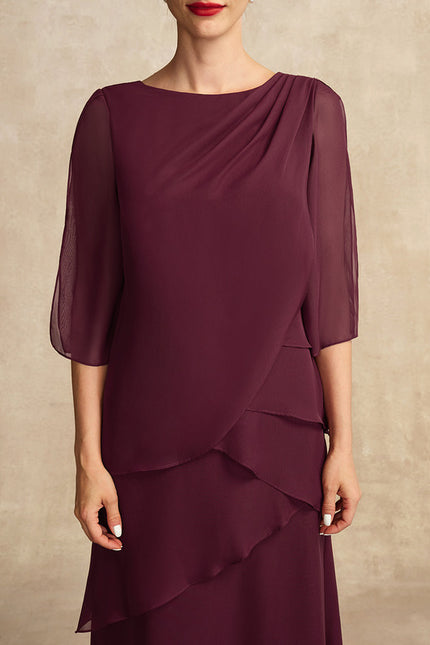 Robe De Soirée Aubergine - gallery 1