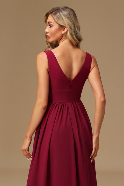 Robe de Soirée Mousseline Beige - gallery 4