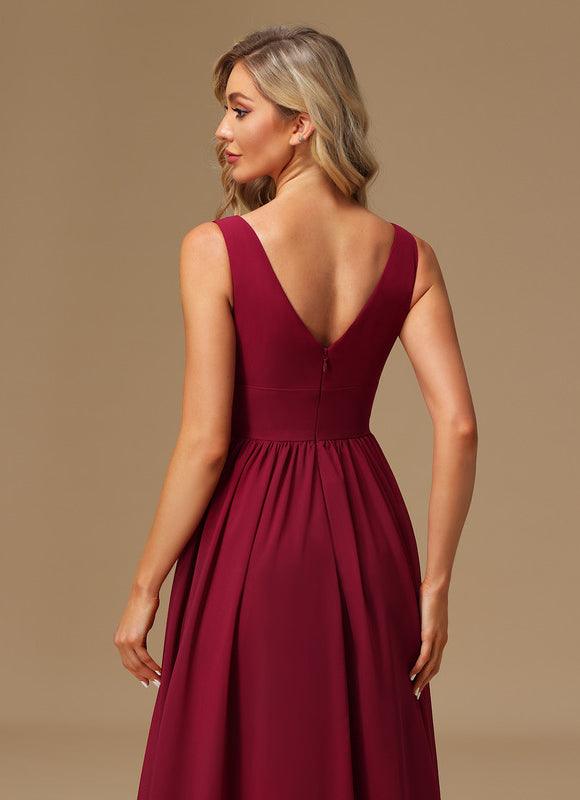 Robe de Soirée Mousseline Beige - gallery 4