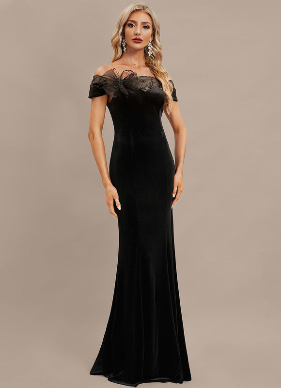 Robe De Soirée Fourreau Noir - gallery 3