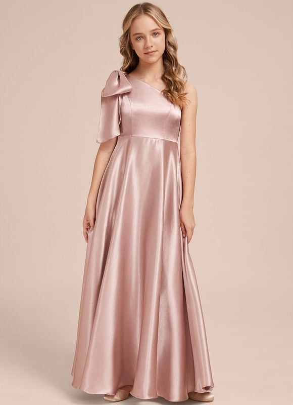 Robe de Soirée Asymétrique Satinée - gallery 6