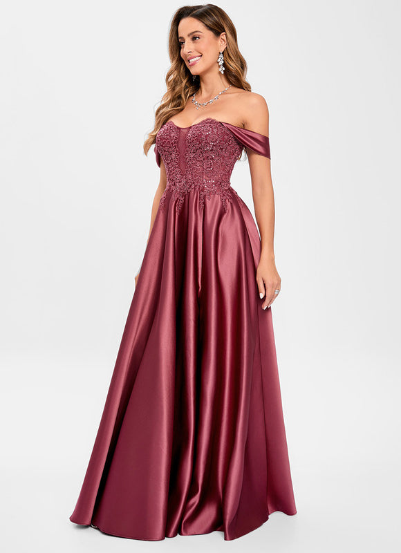 Robe de Soirée Rubis Flottante - gallery 1