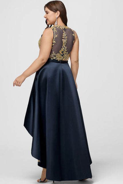 Robe de Soirée Éclat Doré Asymétrique - gallery 7