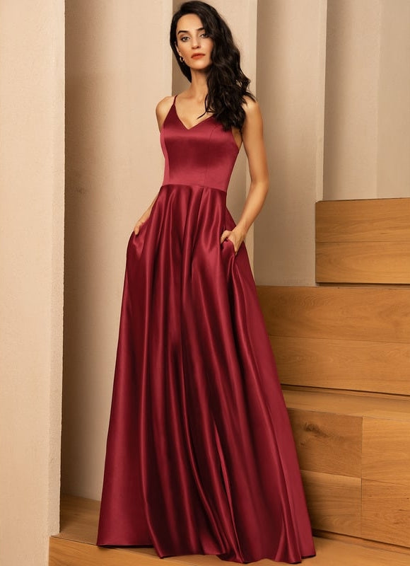 Robe de Soirée Satinée Royale - gallery 1